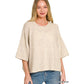 Wool Blend Half Sleeve Cardigan