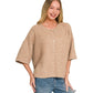Wool Blend Half Sleeve Cardigan