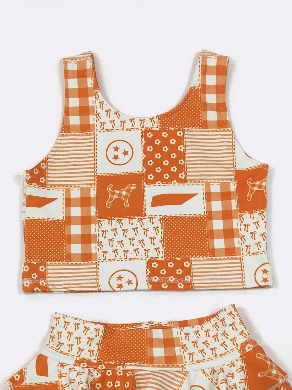 Set Patchwork TN Ruffle Girls Skort Set