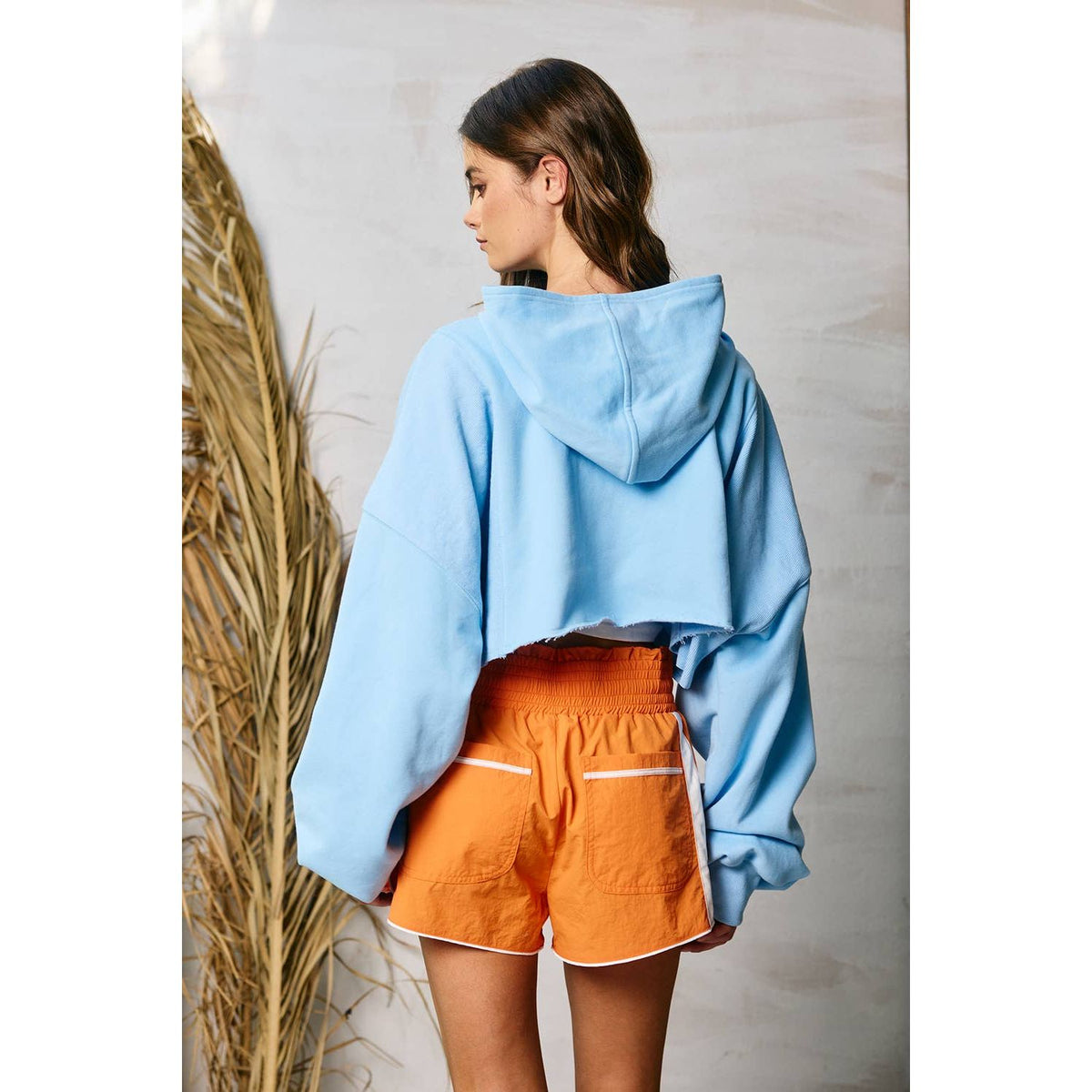Windbreaker Shorts With Contrast Stripe
