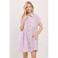 COTTON STRIPED TUNIC DRESS