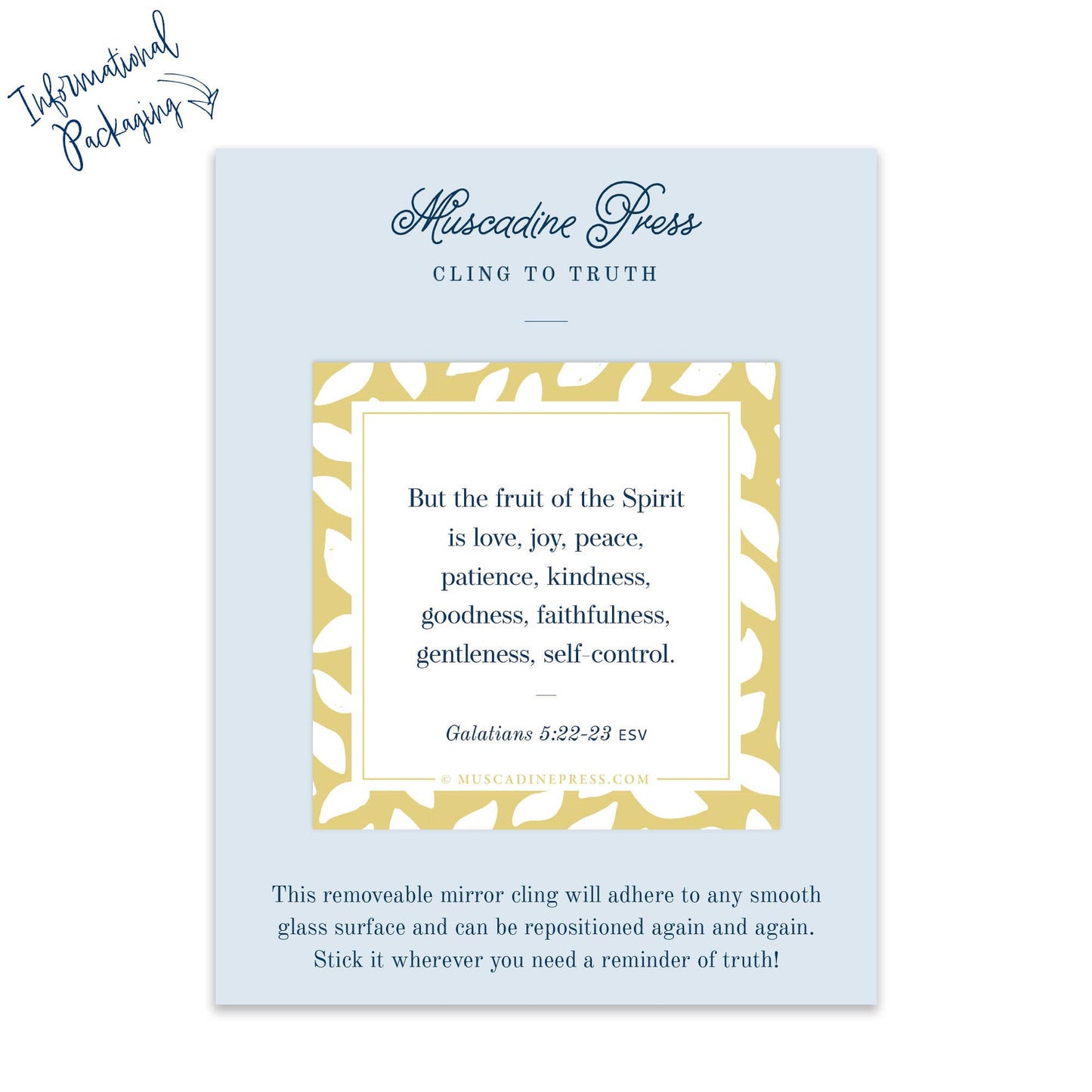 Scripture Static Cling, Fruit of the Spirit