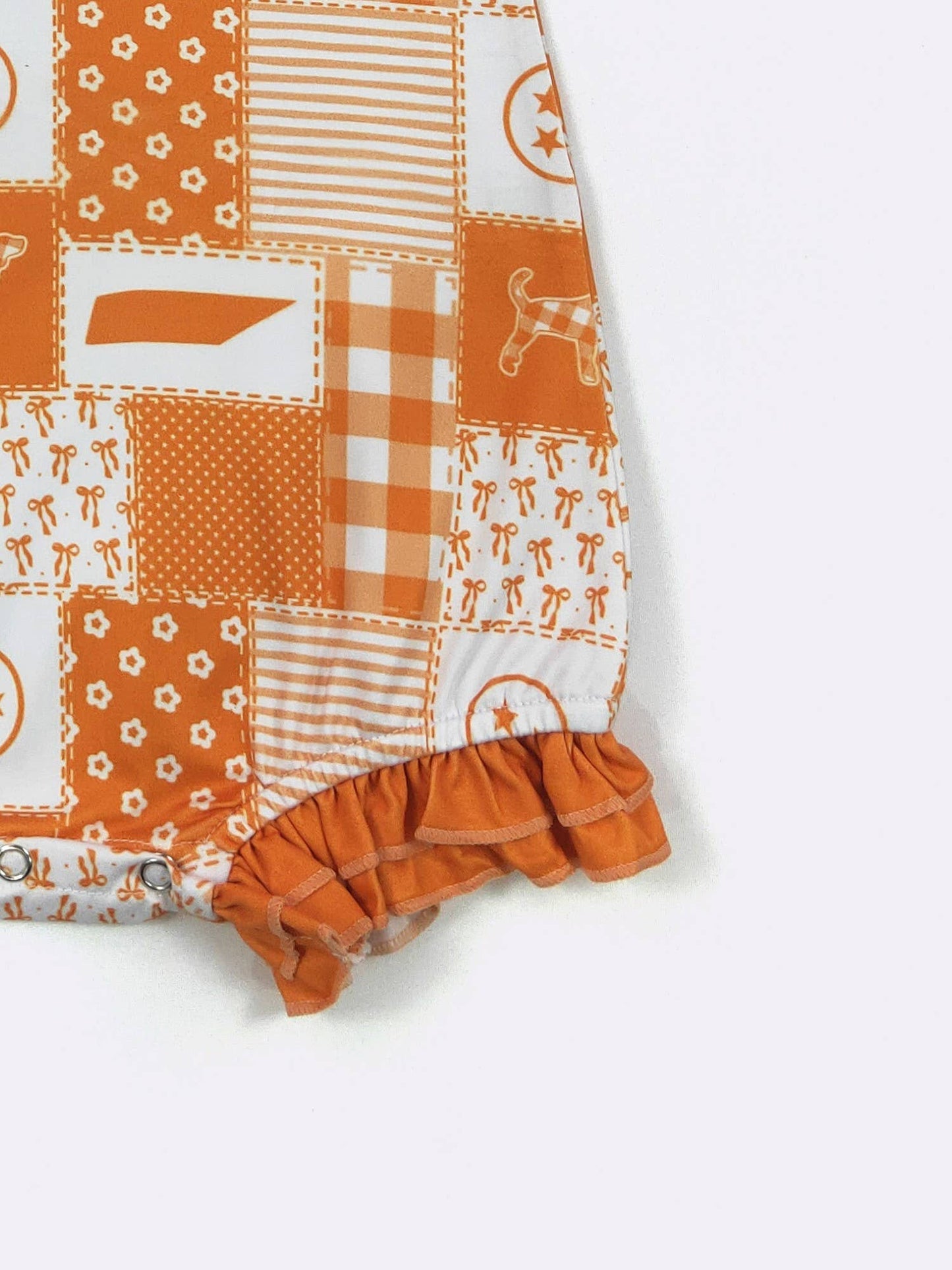 Patchwork TN Ruffle Short Baby Romper