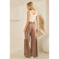 WASHED TIERED WIDE-LEG DRAWSTRING PANTS