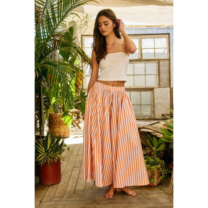 Striped Gaucho Pants