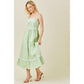 LINED SOLID SAGE DRESS