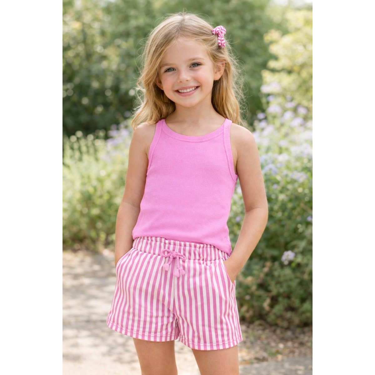 Girl's Short Set w/ Matching Scrunchie