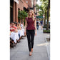 Stretch Cap Sleeve Peplum Top