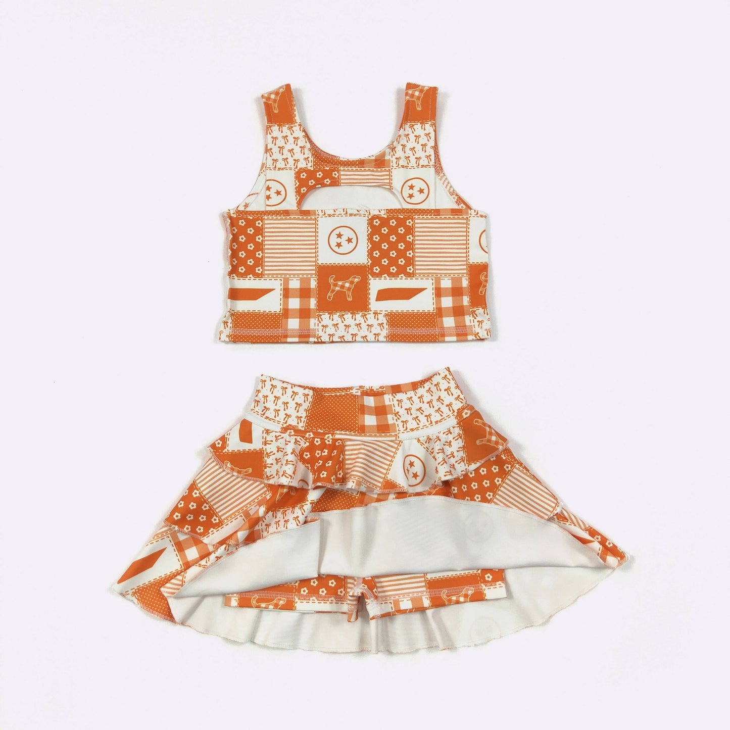 Set Patchwork TN Ruffle Girls Skort Set