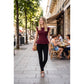 Stretch Cap Sleeve Peplum Top