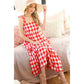 Gingham Ruffled Maxi Dress