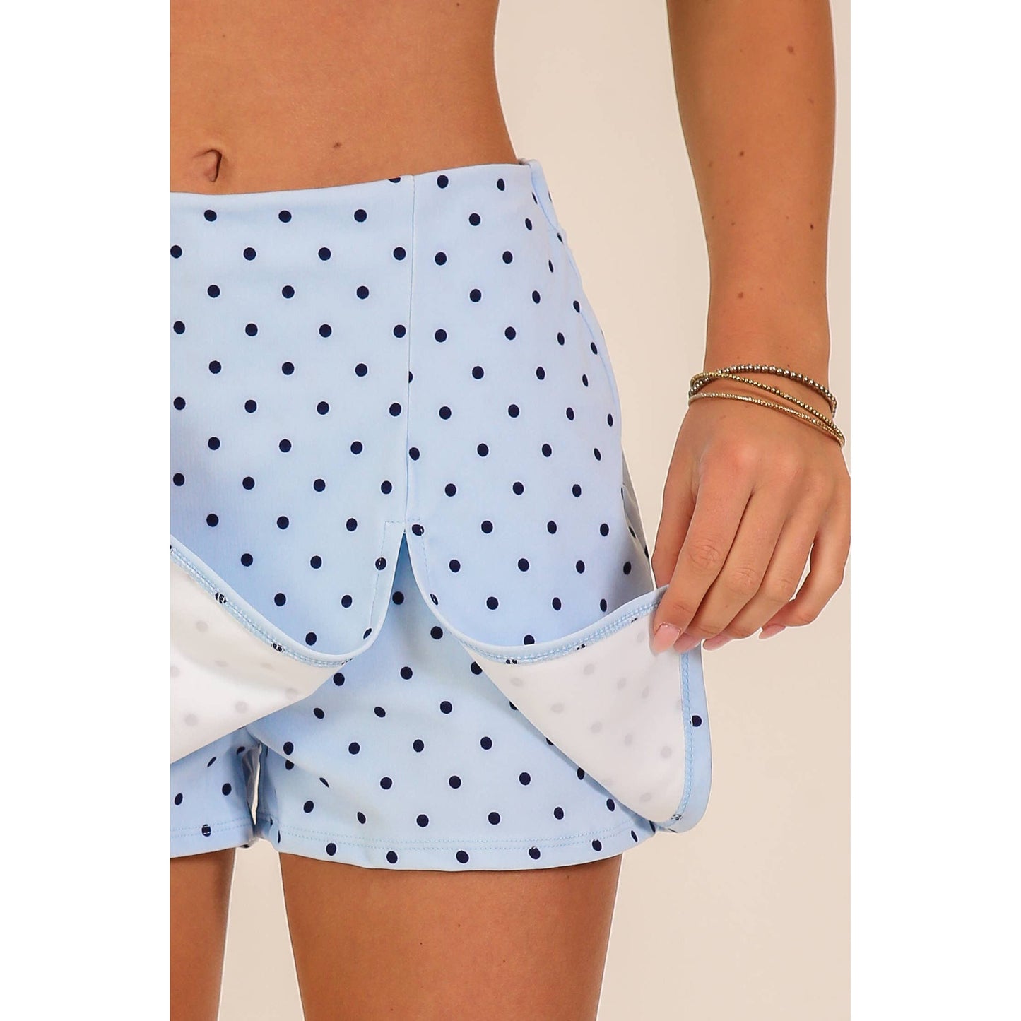 Blue Polka Dot Skort
