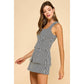Round Neckline sleeveless Romper