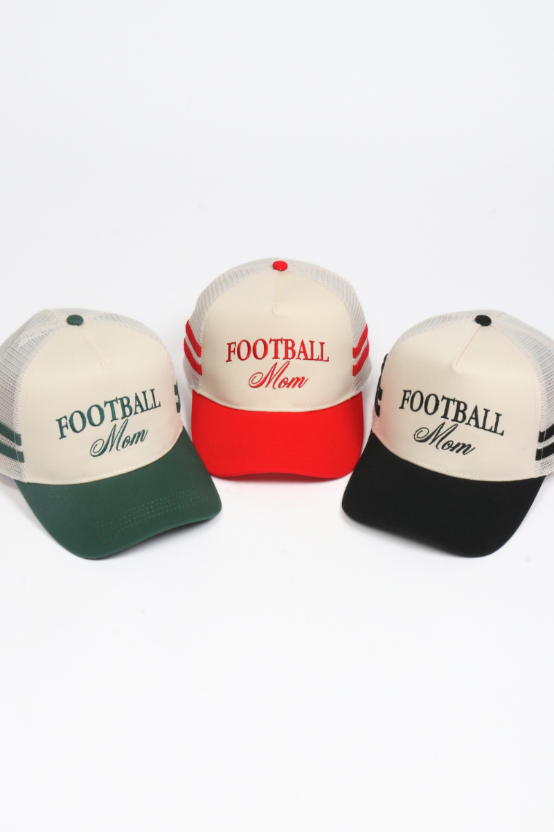 FOOTBALL MOM Embroidered Trucker Hat