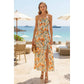 Strapless Citrus Print Maxi