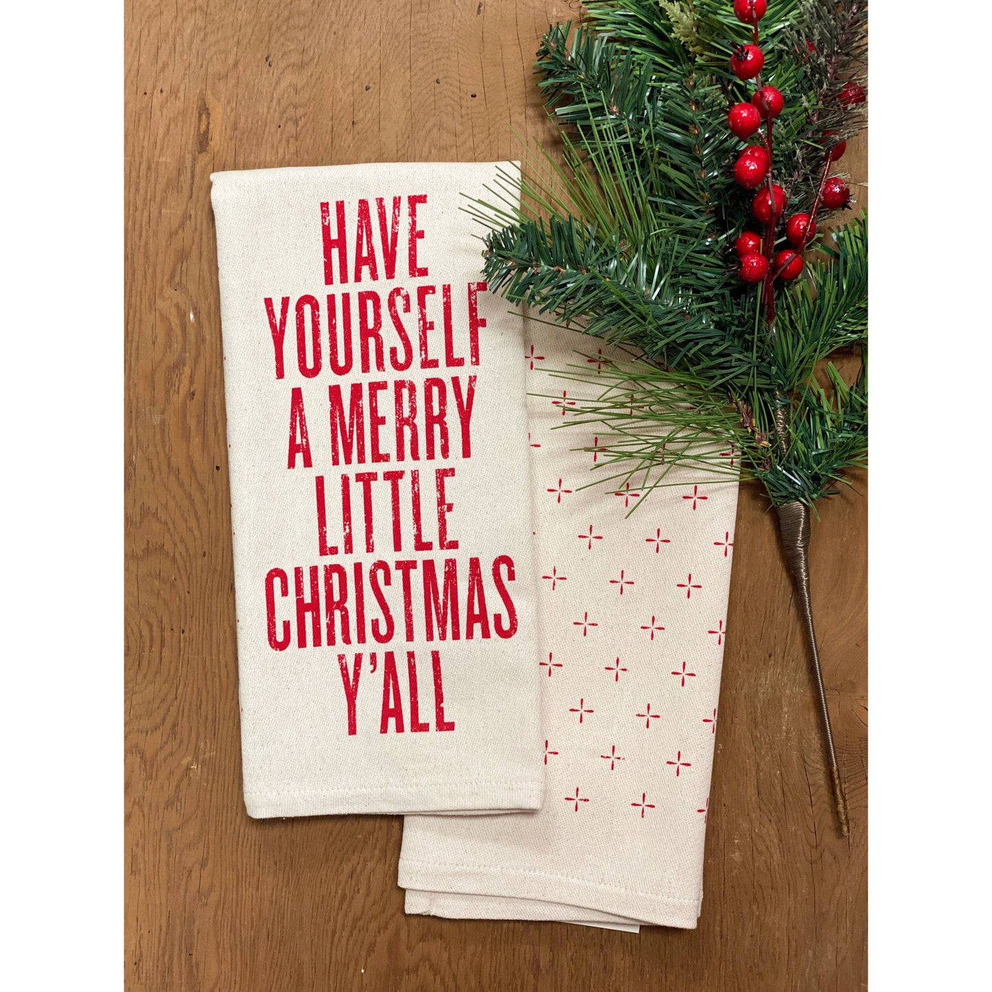 Merry Little Christmas Y'all - Kitchen Towel