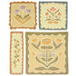 Fall Folk Floral Magnet Set