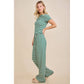 Rib Stripe Matching Pants Set