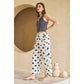 Polka Dot Barrel Denim Pants
