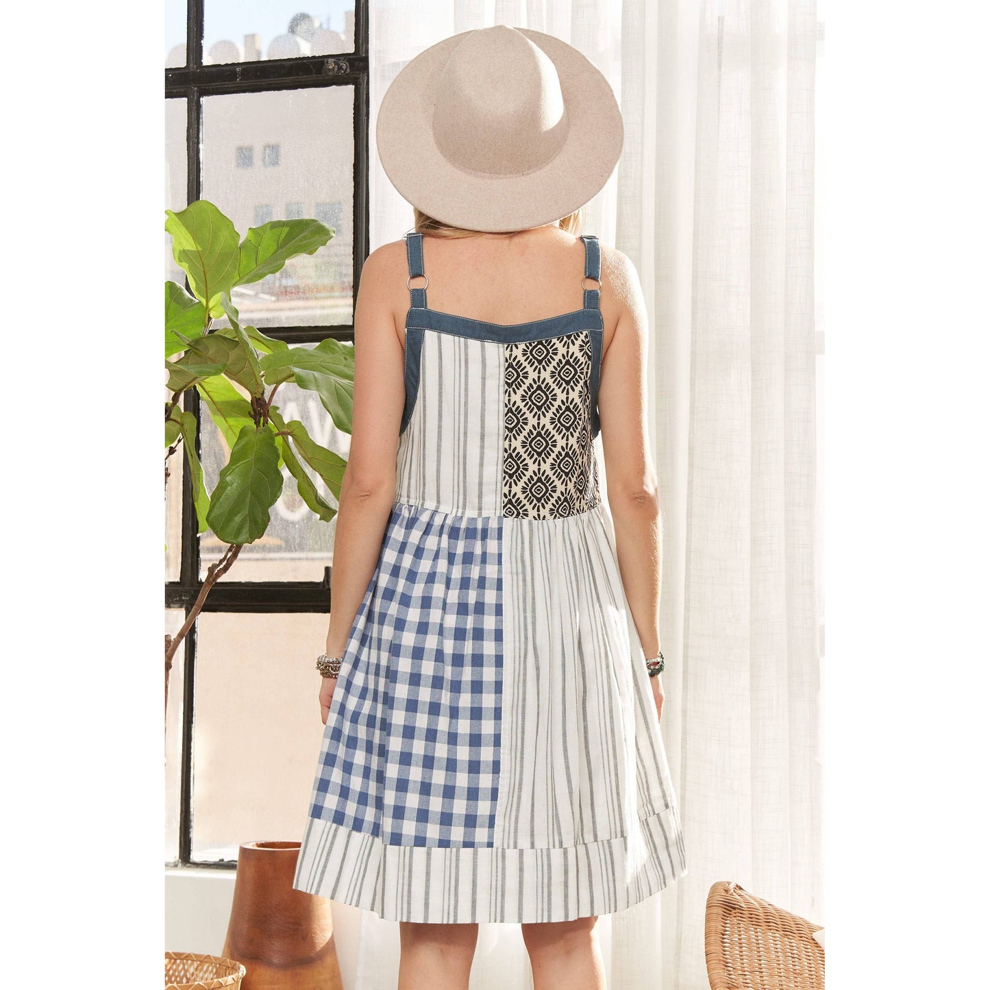 PATCHWORK MINI DRESS