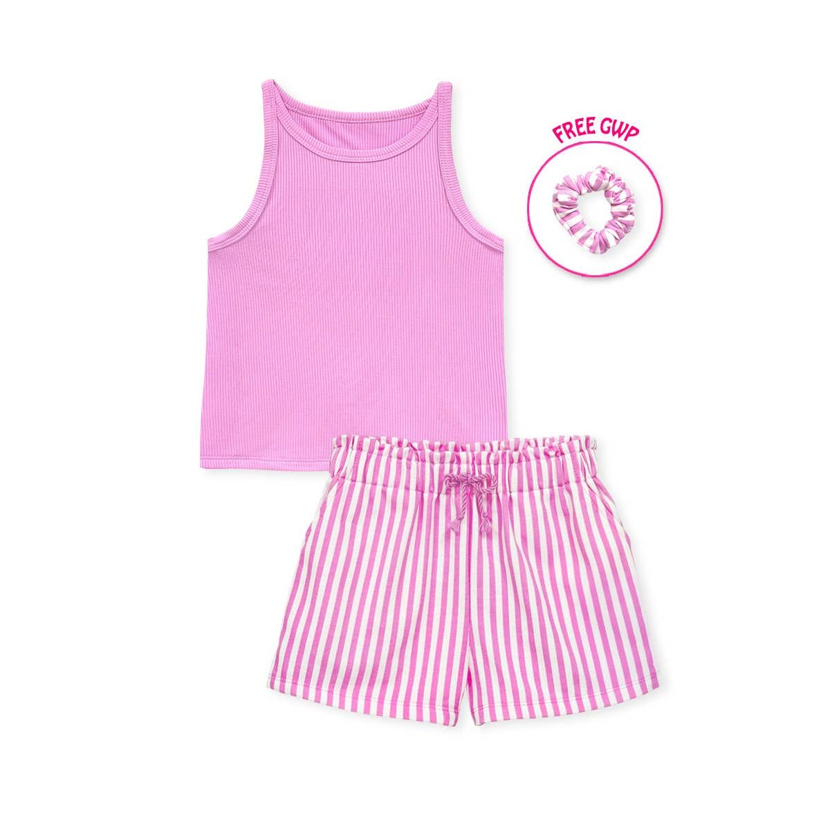 Girl's Short Set w/ Matching Scrunchie