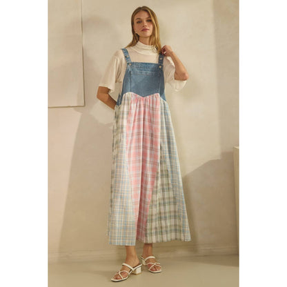 Patchwork Pinafore Dress