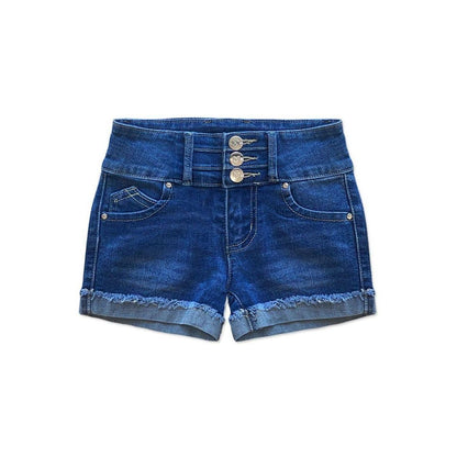 Girls Denim Shorts w/ 3 Buttons