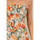 Strapless Citrus Print Maxi