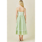 LINED SOLID SAGE DRESS