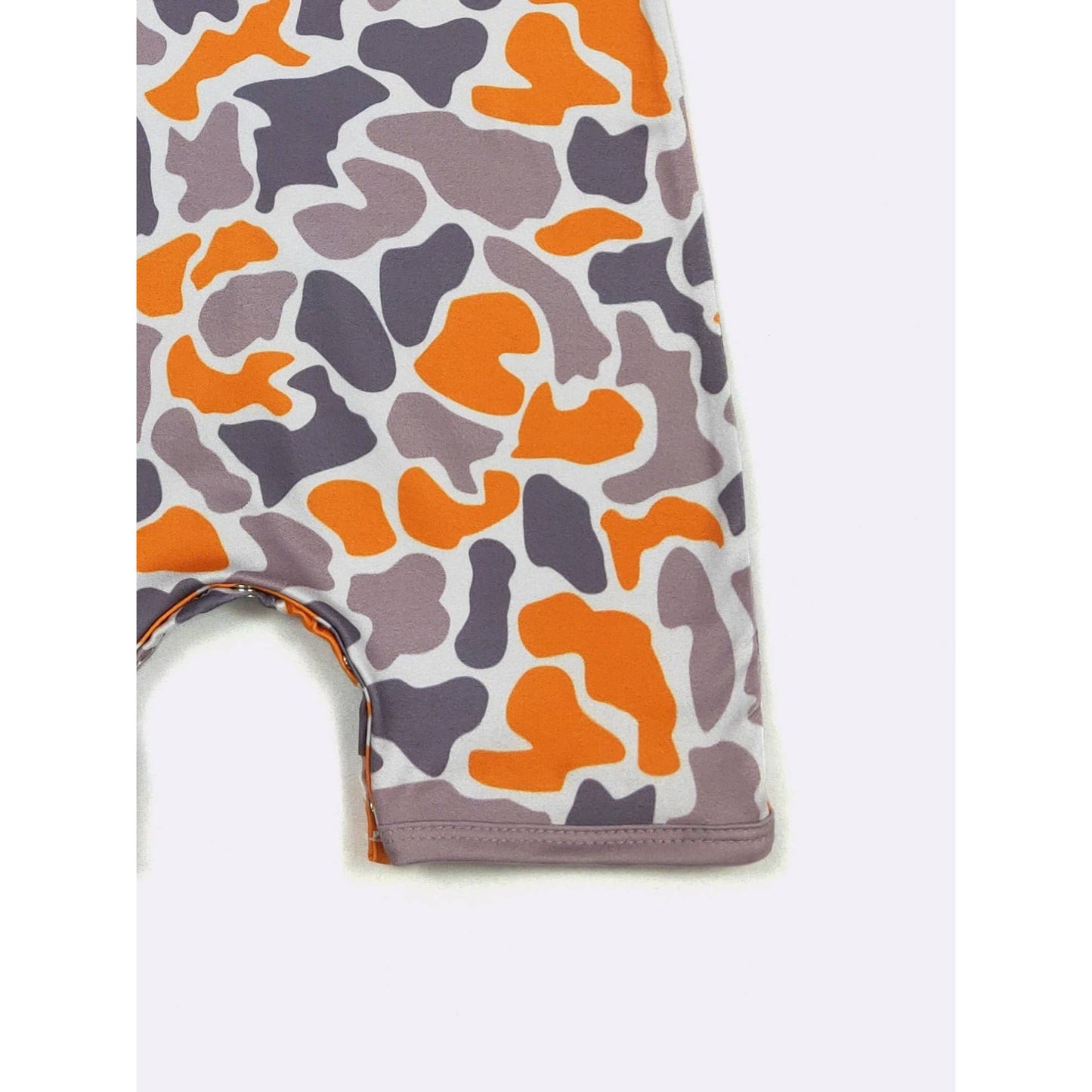 Orange Camo Boy Romper