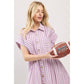 COTTON STRIPED TUNIC DRESS