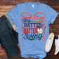 BASEBALL HEY BATTER STF BLUE GRAPHIC TSHIRT