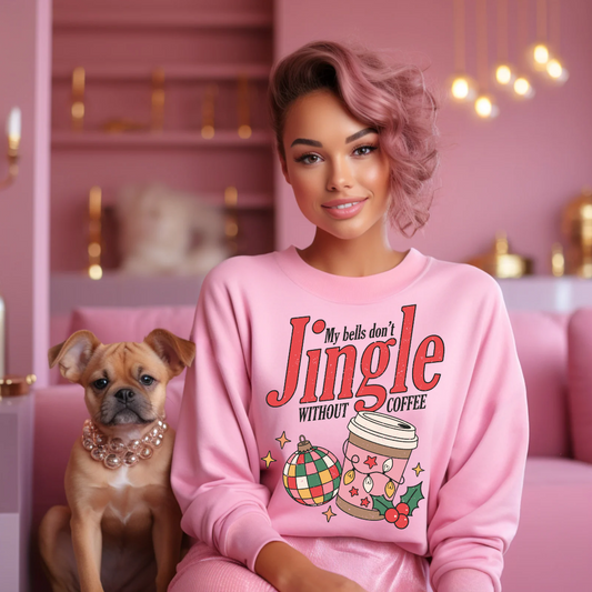 My bells don't jingle without coffee winter crewneck 