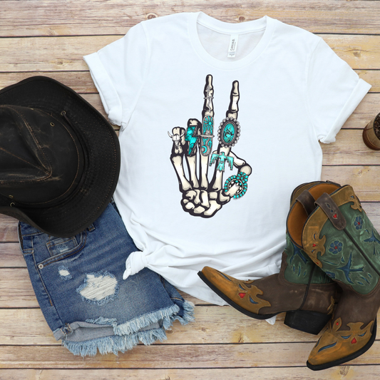 Western Boho Skeleton Hand