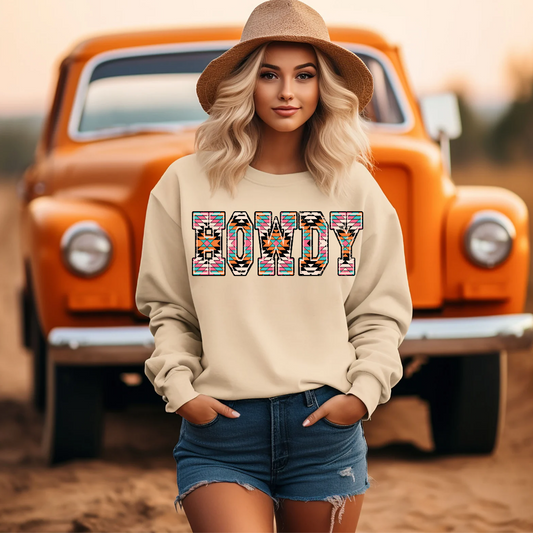 Howdy western aztec sweatshirt 