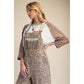 LEOPARD WASHED TWILL OVERALLS