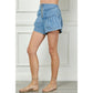 Denim Shorts with Front Buttons