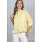 Yellow Ruffled Striped Shirt