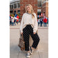 Polka Dot Scuba Barrel Pants