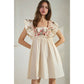 Embroidered Poplin Mini Dress
