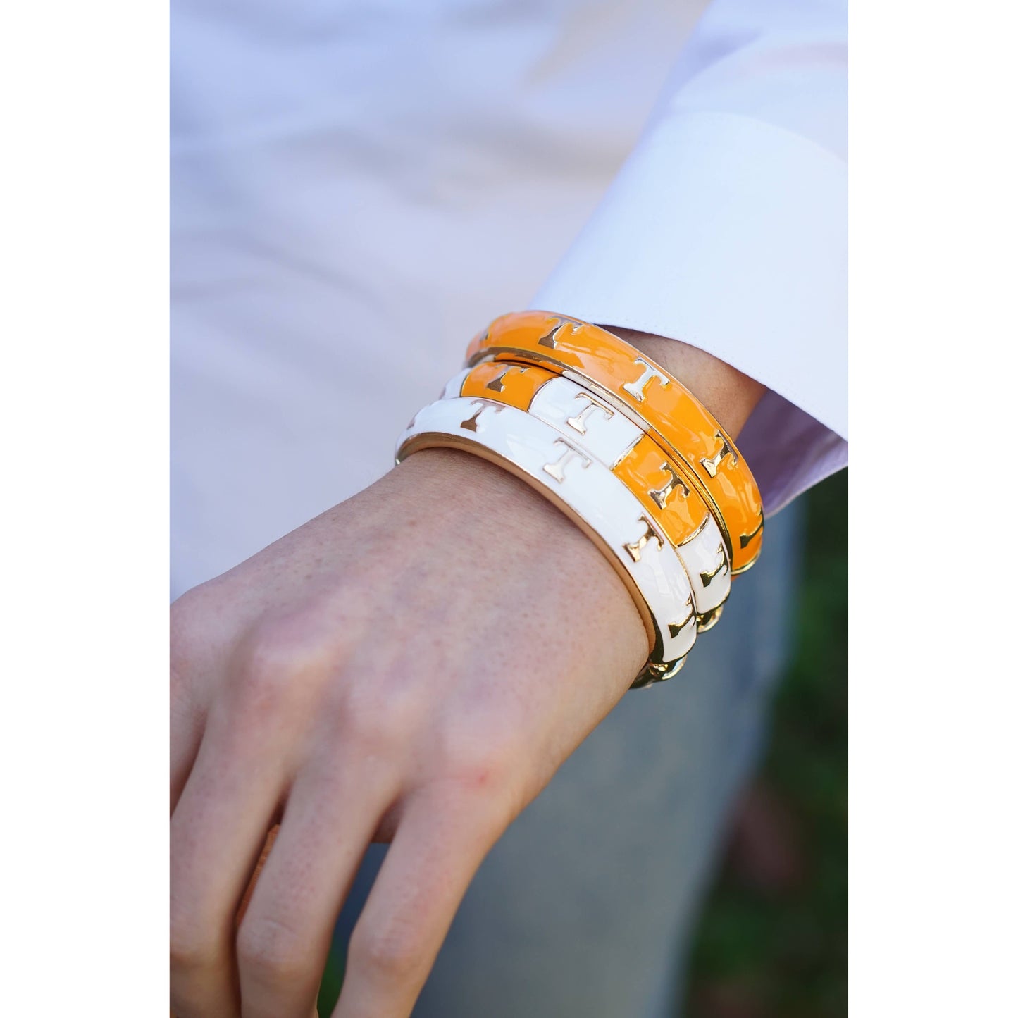 Tennessee Enamel Checkered Bangle