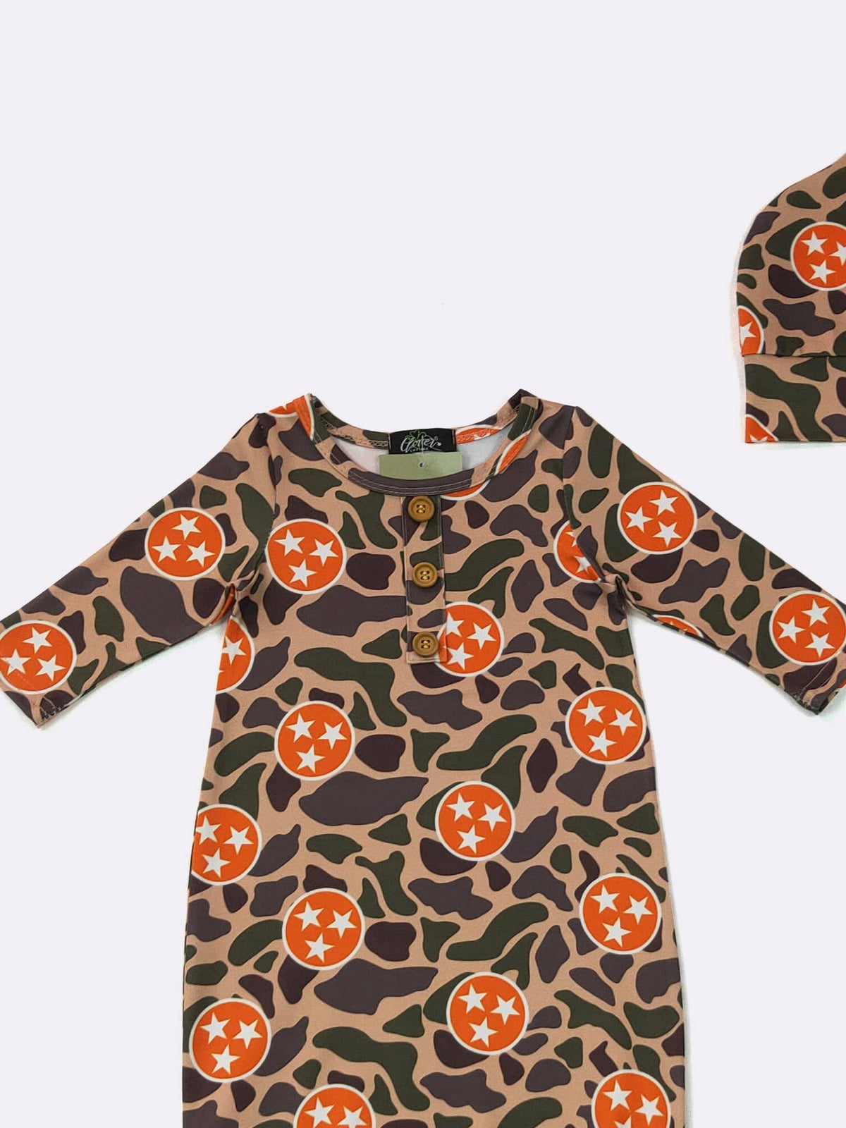 Tri Star Camo Knotted Gown