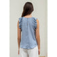 RUFFLE TRIM BLOUSE