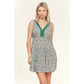 FLORAL V-NECK MINI DRESS
