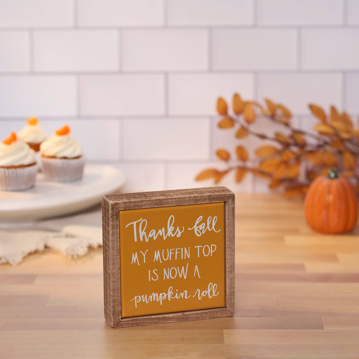 Thanks Fall Box Sign Mini