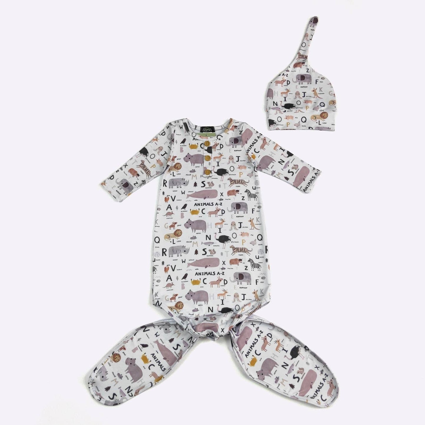 Alphabet Baby Knotted Gown