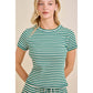 Rib Stripe Matching Pants Set