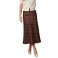 Polka Dot Print Midi Skirt