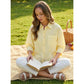 Yellow Ruffled Striped Shirt