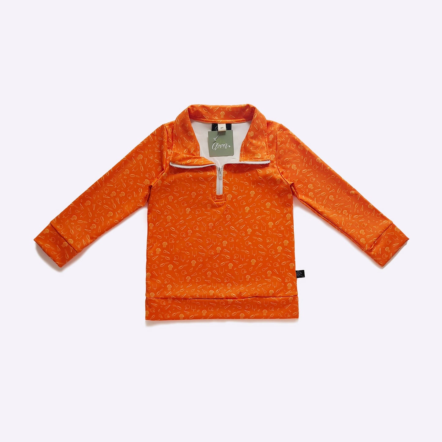 Orange Go Team Boy Quarter Zip
